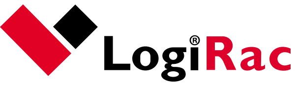Logotip de LogiRac · sistemes de manutenció i emmagatzematge en plàstic