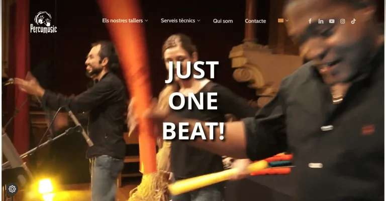 Web de Percumusic diseñada por ALHOSTINGS