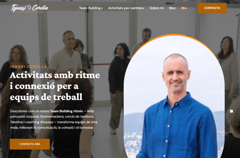 Web de Ignasi Corella, cliente de SEO mensual